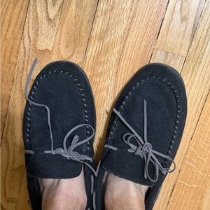 Classic Gray Suede Loafers for Men